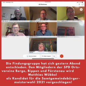 Bild von der Videokonferenz